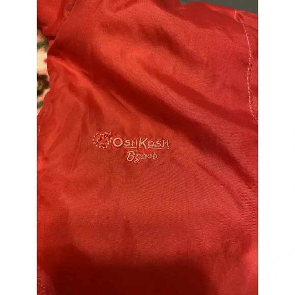 OSHKOSH B’GOSH PINK/PINK WITH FLOWERS REVERSIBLE GIRLS JACKET SIZE 6 - Picture 4 of 10